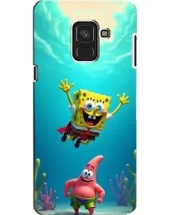 Чехол для Samsung Galaxy A8 2018 (A530F) с картинкой «Спанч Боб под водой»