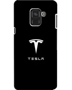 Чохол для Samsung Galaxy A8 2018 (A530F) з картинкою «Tesla White Logo»