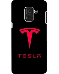 Чохол для Samsung Galaxy A8 2018 (A530F) з картинкою «Tesla Red Logo»
