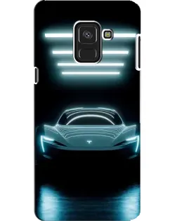 Чохол для Samsung Galaxy A8 2018 (A530F) з картинкою «Tesla в неоні»