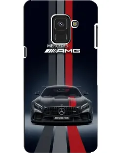 Чехол для Samsung Galaxy A8 2018 (A530F) с картинкой «Mercedes — белый карбон»