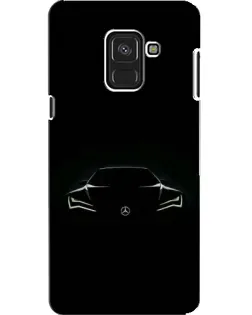 Чехол для Samsung Galaxy A8 2018 (A530F) с картинкой «Mercedes — силуэт авто»
