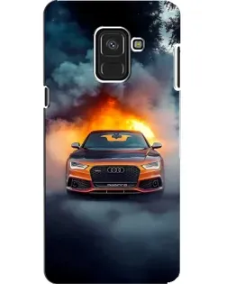 Чохол для Samsung Galaxy A8 2018 (A530F) з картинкою «Audi у вогняному диму»