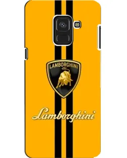 Чехол для Samsung Galaxy A8 2018 (A530F) с картинкой «Lamborghini Stripe желтый»