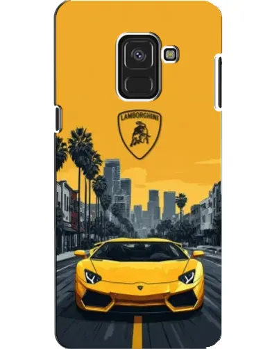 Чехол для Samsung Galaxy A8 2018 (A530F) с картинкой «Желтый Lamborghini город» Чехол для Samsung Galaxy A8 2018 (A530F) с картинкой «Желтый Lamborghini город»