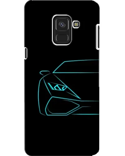Чехол для Samsung Galaxy A8 2018 (A530F) с картинкой «Голубой силуэт Lamborghini» Чехол для Samsung Galaxy A8 2018 (A530F) с картинкой «Голубой силуэт Lamborghini»