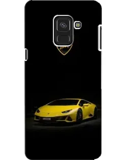 Чехол для Samsung Galaxy A8 2018 (A530F) с картинкой «Lamborghini желтый акцент»