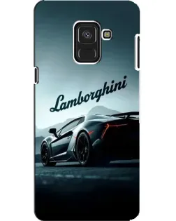 Чехол для Samsung Galaxy A8 2018 (A530F) с картинкой «Классическая надпись Lamborghini»