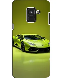 Чехол для Samsung Galaxy A8 2018 (A530F) с картинкой «Салатовый Lamborghini Huracan»