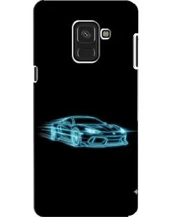 Чехол для Samsung Galaxy A8 2018 (A530F) с картинкой «Неоновый контур Lamborghini»