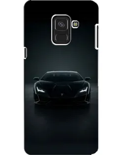 Чехол для Samsung Galaxy A8 2018 (A530F) с картинкой «Черный Lamborghini Aventador»