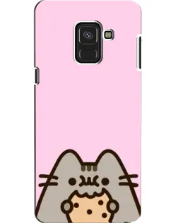 Чехол для Samsung Galaxy A8 2018 (A530F) с картинкой «Pusheen и печенье»