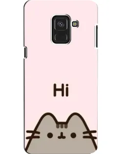Чехол для Samsung Galaxy A8 2018 (A530F) с картинкой «Пушин говорит Hi»