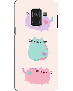 Чехол для Samsung Galaxy A8 2018 (A530F) с картинкой «Pusheen трио»