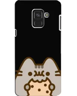 Чехол для Samsung Galaxy A8 2018 (A530F) с картинкой «Пушин на черном»