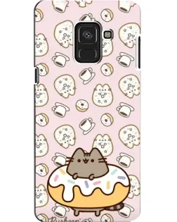 Чехол для Samsung Galaxy A8 2018 (A530F) с картинкой «Пушин на пончике»