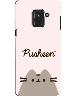 Чехол для Samsung Galaxy A8 2018 (A530F) с картинкой «Pusheen логотип»