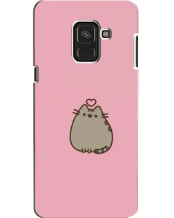 Чехол для Samsung Galaxy A8 2018 (A530F) с картинкой «Pusheen сердце»