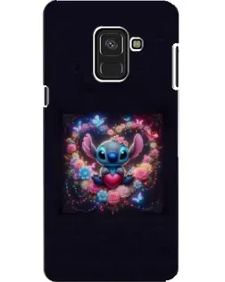 Чохол для Samsung Galaxy A8 2018 (A530F) з картинкою «Stitch у квітах»