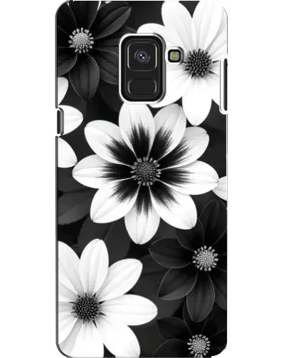 Чехол для Samsung Galaxy A8 2018 (A530F) с картинкой «Монохромные астры» Чехол для Samsung Galaxy A8 2018 (A530F) с картинкой «Монохромные астры»