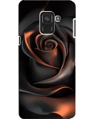 Чехол для Samsung Galaxy A8 2018 (A530F) с картинкой «Шелковая черная роза» Чехол для Samsung Galaxy A8 2018 (A530F) с картинкой «Шелковая черная роза»