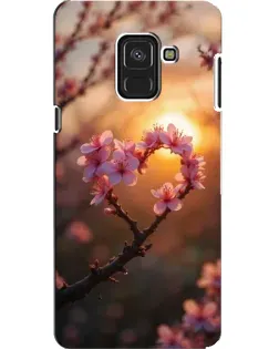 Чохол для Samsung Galaxy A8 2018 (A530F) з картинкою «Рожевий цвіт сердечко на тлі заходу» Чохол для Samsung Galaxy A8 2018 (A530F) з картинкою «Рожевий цвіт сердечко на тлі заходу»