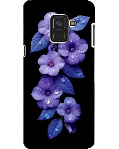 Чехол для Samsung Galaxy A8 2018 (A530F) с картинкой «Фиолетовые цветы с росою» Чехол для Samsung Galaxy A8 2018 (A530F) с картинкой «Фиолетовые цветы с росою»