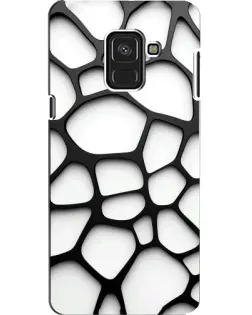 Чехол для Samsung Galaxy A8 2018 (A530F) с картинкой «Белая объемная сетка»