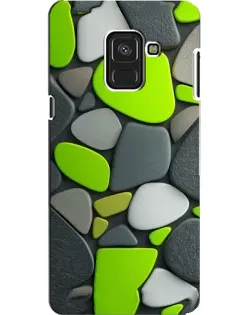 Чохол для Samsung Galaxy A8 2018 (A530F) з картинкою «Яскрава неонова галька»
