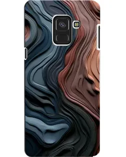 Чохол для Samsung Galaxy A8 2018 (A530F) з картинкою «Кольорові хвилі каньйону»