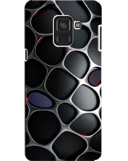 Чохол для Samsung Galaxy A8 2018 (A530F) з картинкою «Об'ємна темна решітка»