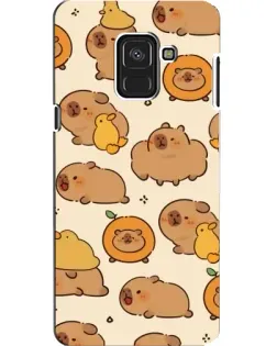 Чехол для Samsung Galaxy A8 2018 (A530F) с картинкой «Капибары с апельсинами»