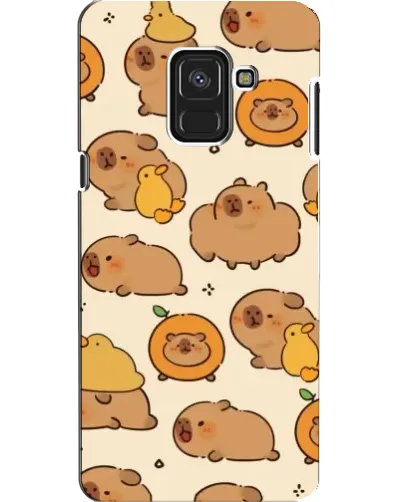 Чехол для Samsung Galaxy A8 2018 (A530F) с картинкой «Капибары с апельсинами»