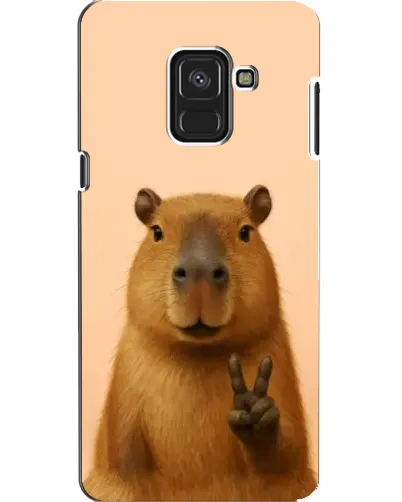 Чехол для Samsung Galaxy A8 2018 (A530F) с картинкой «Капибара виктория»