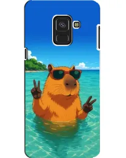 Чехол для Samsung Galaxy A8 2018 (A530F) с картинкой «Морская капибара» Чехол для Samsung Galaxy A8 2018 (A530F) с картинкой «Морская капибара»