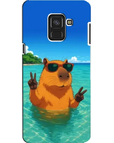 Чехол для Samsung Galaxy A8 2018 (A530F) с картинкой «Морская капибара»