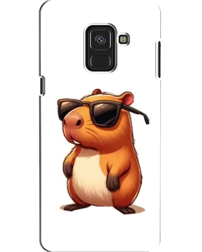 Чехол для Samsung Galaxy A8 2018 (A530F) с картинкой «Капибара в очках»