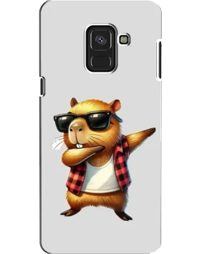 Чехол для Samsung Galaxy A8 2018 (A530F) с картинкой «Капибара рэпер даб»