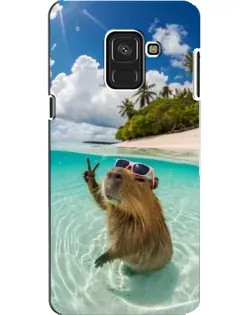 Чехол для Samsung Galaxy A8 2018 (A530F) с картинкой «Капибара на море» Чехол для Samsung Galaxy A8 2018 (A530F) с картинкой «Капибара на море»