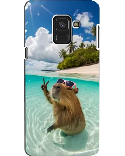 Чехол для Samsung Galaxy A8 2018 (A530F) с картинкой «Капибара на море»