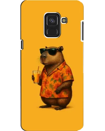 Чехол для Samsung Galaxy A8 2018 (A530F) с картинкой «Капибара на отдыхе»