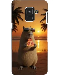 Чехол для Samsung Galaxy A8 2018 (A530F) с картинкой «Капибара с пиццей» Чехол для Samsung Galaxy A8 2018 (A530F) с картинкой «Капибара с пиццей»