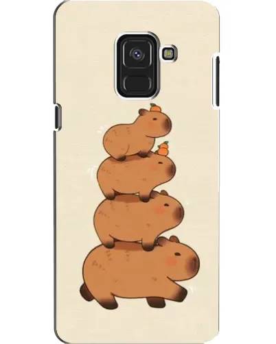 Чехол для Samsung Galaxy A8 2018 (A530F) с картинкой «Башня из капибар»