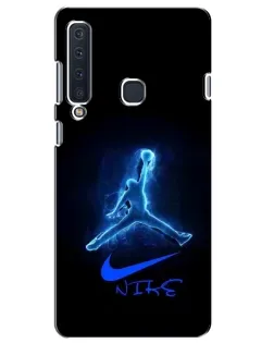 Чехол для Samsung Galaxy A9 2018 (A920) с картинкой «Jordan Neon Blue»