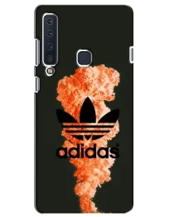 Чехол для Samsung Galaxy A9 2018 (A920) с картинкой «Оранжевый дым Adidas»