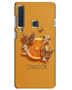 Чехол для Samsung Galaxy A9 2018 (A920) с картинкой «Gucci — золотые бабочки»