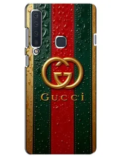 Чехол для Samsung Galaxy A9 2018 (A920) с картинкой «Gucci — фирменная полоса и золото»