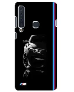 Чехол для Samsung Galaxy A9 2018 (A920) с картинкой «Силуэт BMW в темноте»
