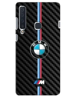 Чехол для Samsung Galaxy A9 2018 (A920) с картинкой «Эмблема BMW и карбон»