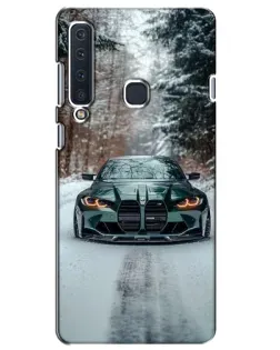 Чехол для Samsung Galaxy A9 2018 (A920) с картинкой «BMW в зимнем лесу»